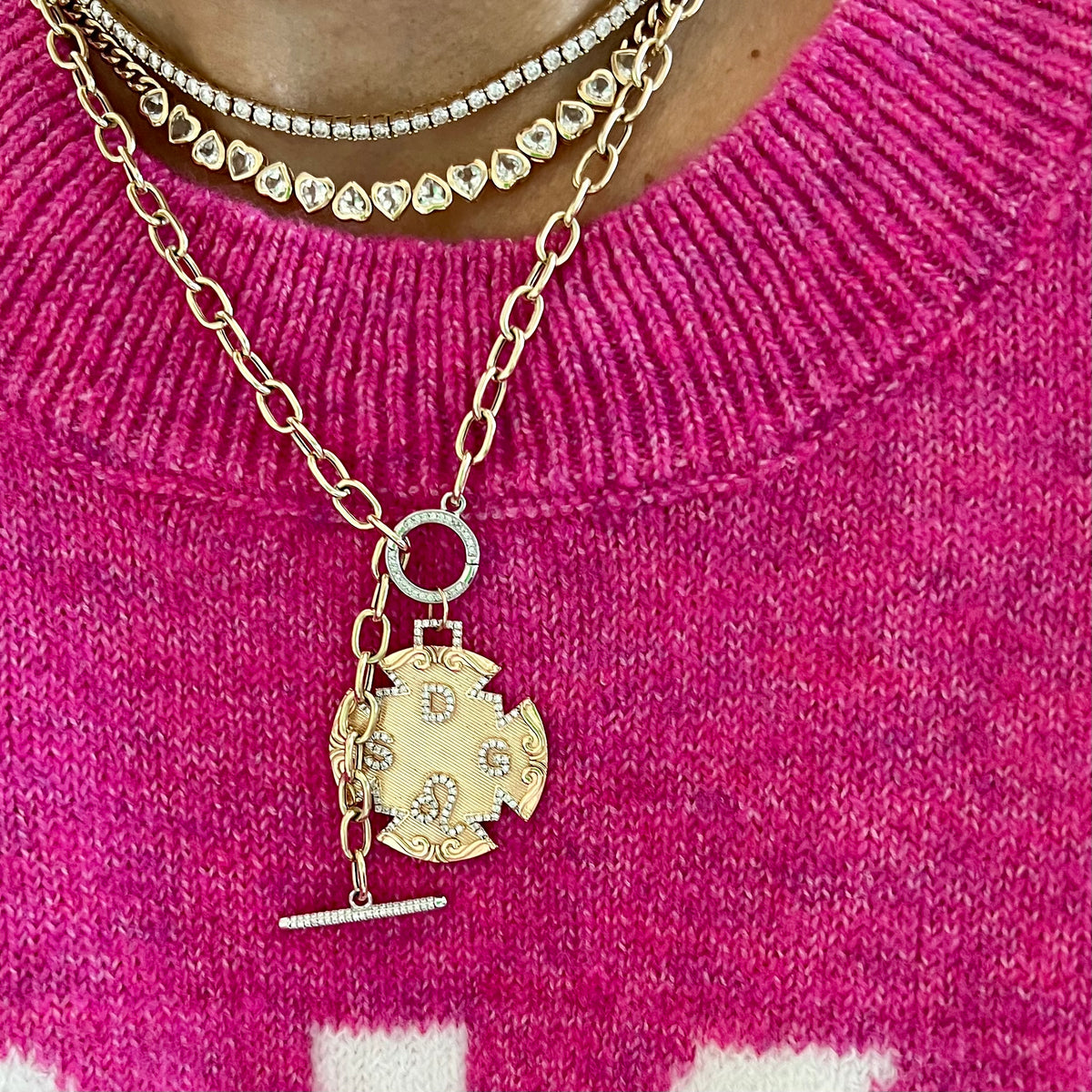 14KT Gold Diamond Axelle Bespoke Pendant Charm