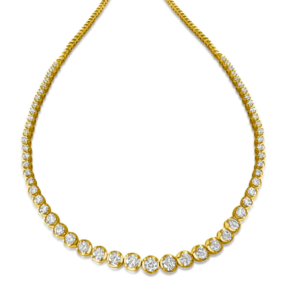 14KT Gold Diamond Mira Tennis Necklace, Best Seller!