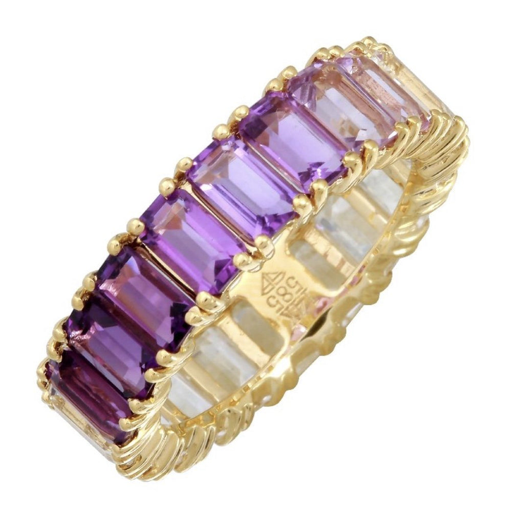 14KT Gold, Purple Ombré Ring