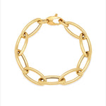 14KT Gold Leila Link Chain Bracelet with or without Diamond