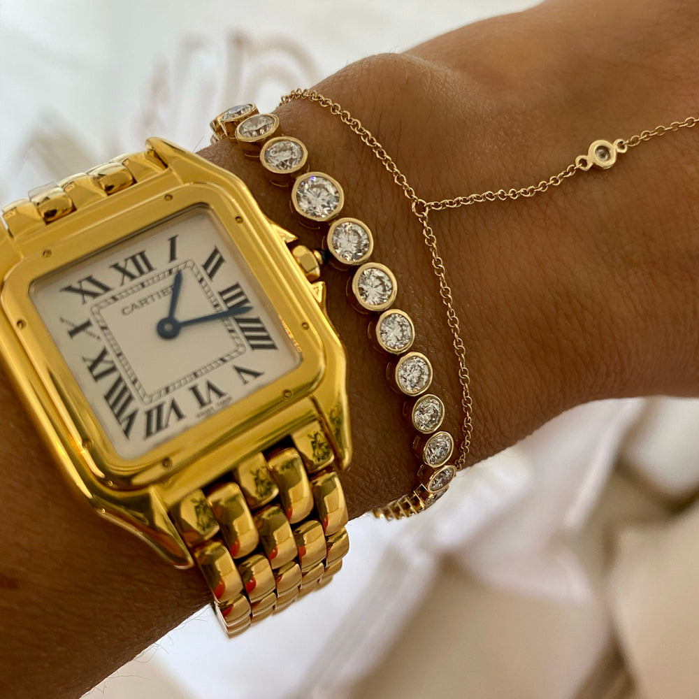 14KT Gold Diamond Luxe Nova Slider Tennis Bracelet
