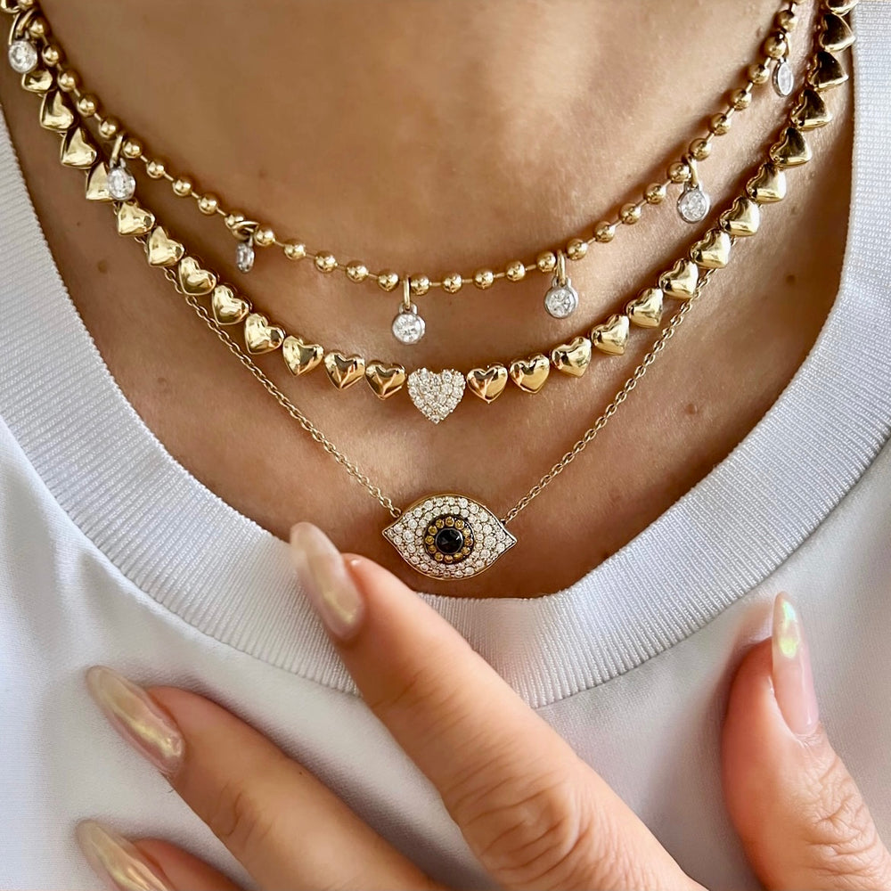 14KT Gold Diamond Anna Heart Necklace