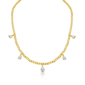 
                
                    Load image into Gallery viewer, 14KT Gold Diamond Juliet Necklace
                
            