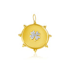 14KT Gold Diamond Lina Clover Charm Pendant