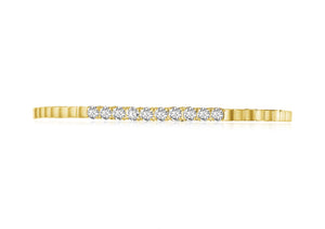 14KT Gold Diamond Ana Flexible Cuff Bracelet