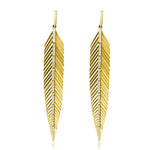 14KT Gold Diamond Divine Leaf Earrings