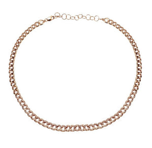
                
                    Load image into Gallery viewer, 14KT Gold Diamond Cuban Link Choker Necklace, Best Seller! Back in Stock!
                
            