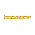 14KT Gold Diamond Aida Bangle Bracelet