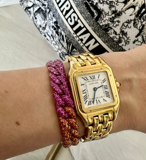 14KT Gold Rainbow Sapphire Luxe Link Bracelet