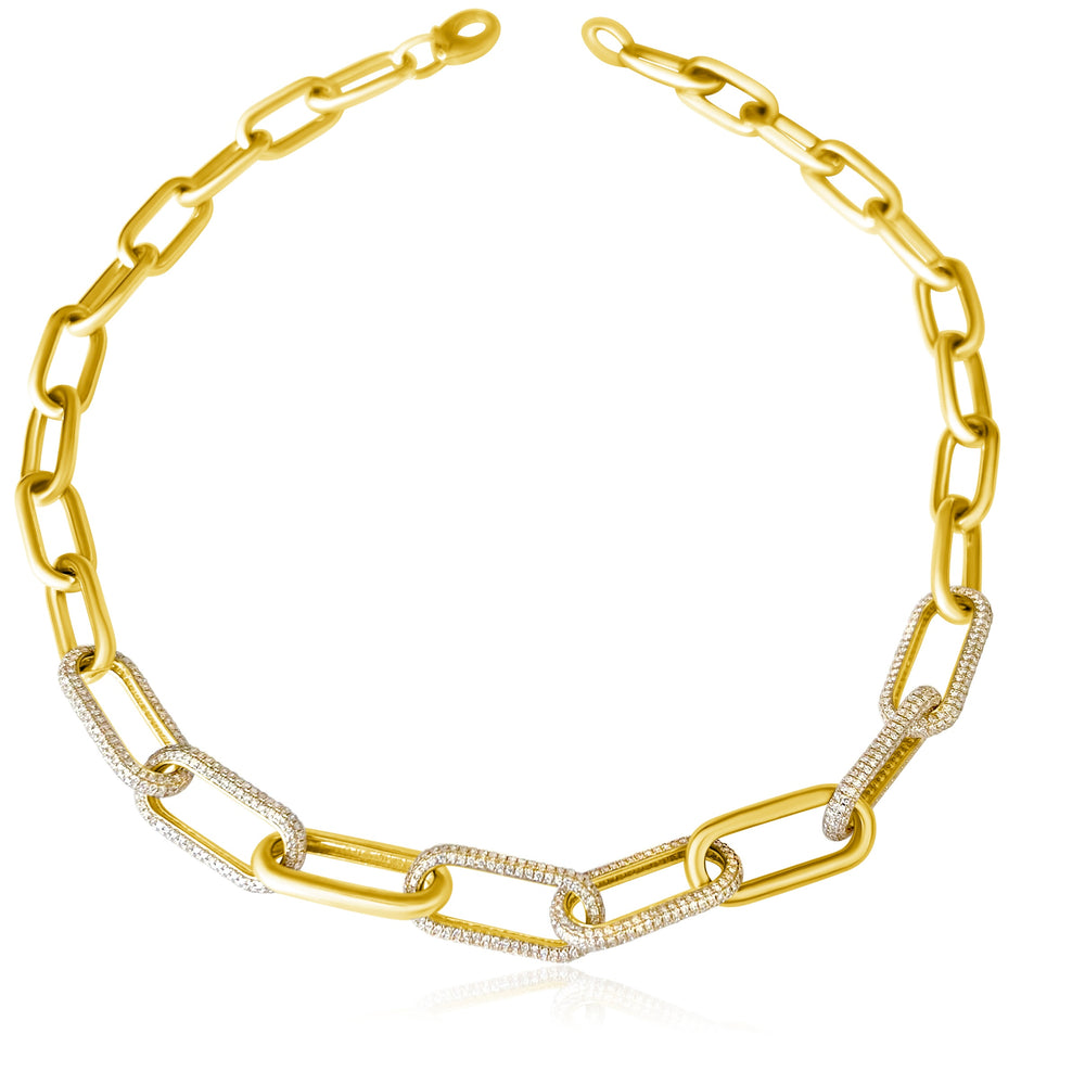 14KT Gold Diamond Luxe Jumbo Kaela Link Necklace