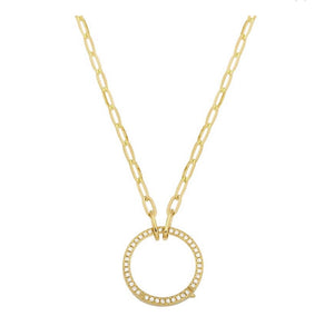 14KT Gold Diamond Aylin  Chain Necklace