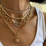 14KT Gold Diamond Harper Mariner Necklace