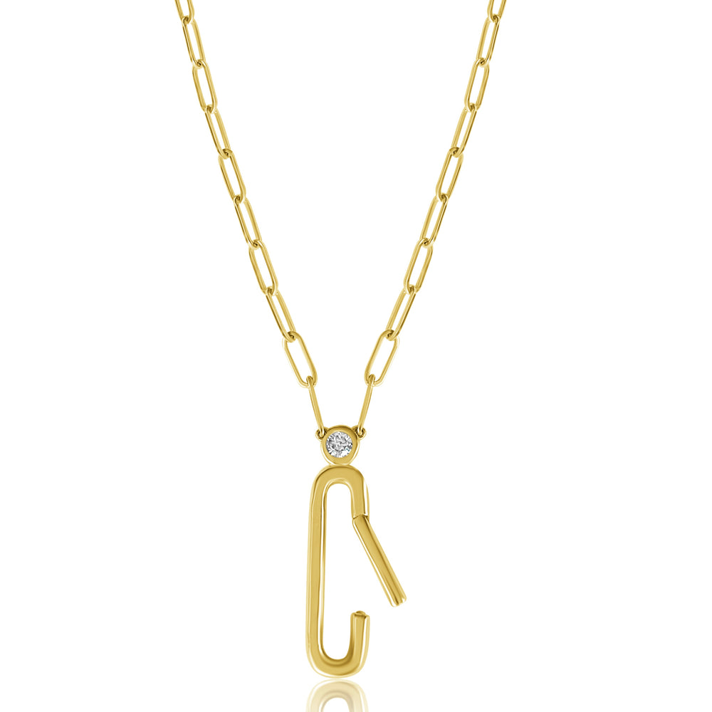 14KT Gold, Diamond Sofie Link Chain with Clasp
