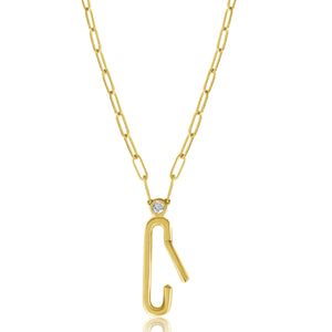 14KT Gold, Diamond Sofie Link Chain with Clasp