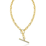 14KT Gold Diamond Toggle Necklace