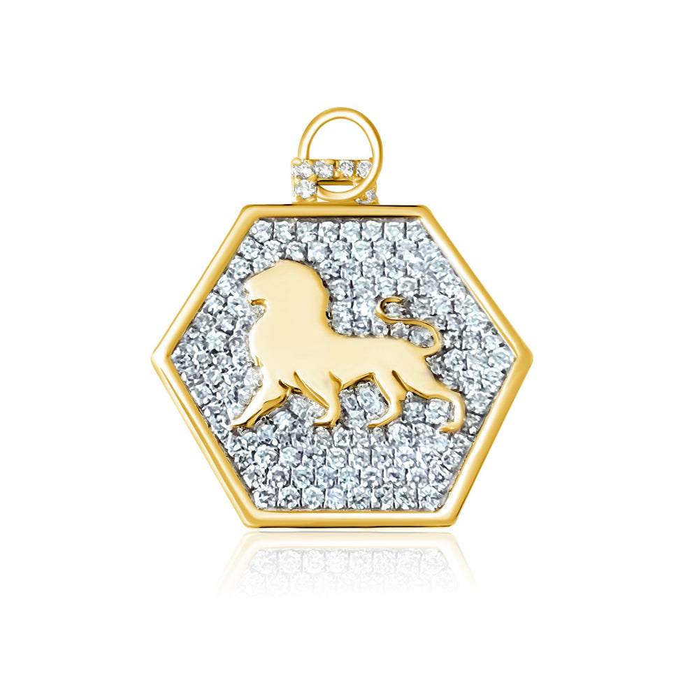 
                
                    Load image into Gallery viewer, 14KT Gold Diamond Luxe Zodiac Charm Pendant
                
            