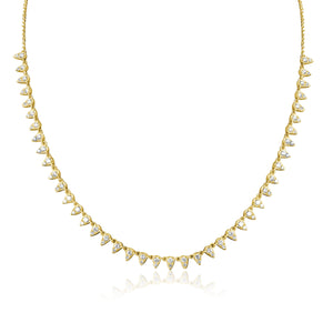 
                
                    Load image into Gallery viewer, 14KT Gold Diamond Queen Necklace, Best Seller !
                
            