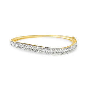 14KT Gold Diamond Shanelle Bangle Bracelet