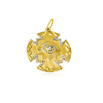 14KT Gold Diamond Axelle Charm Pendant