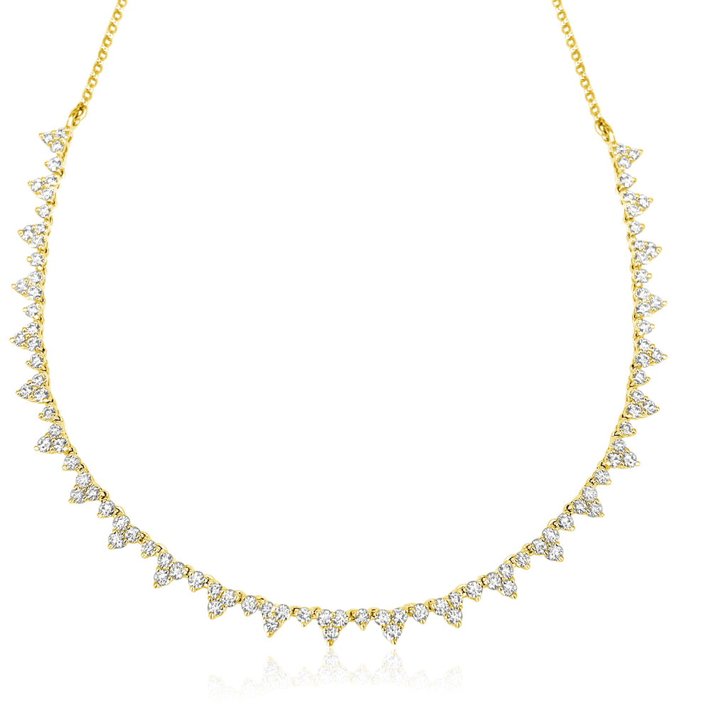 14KT Gold Diamond Luxe Triangle Drop Necklace