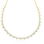14KT Gold Diamond Luxe Triangle Drop Necklace