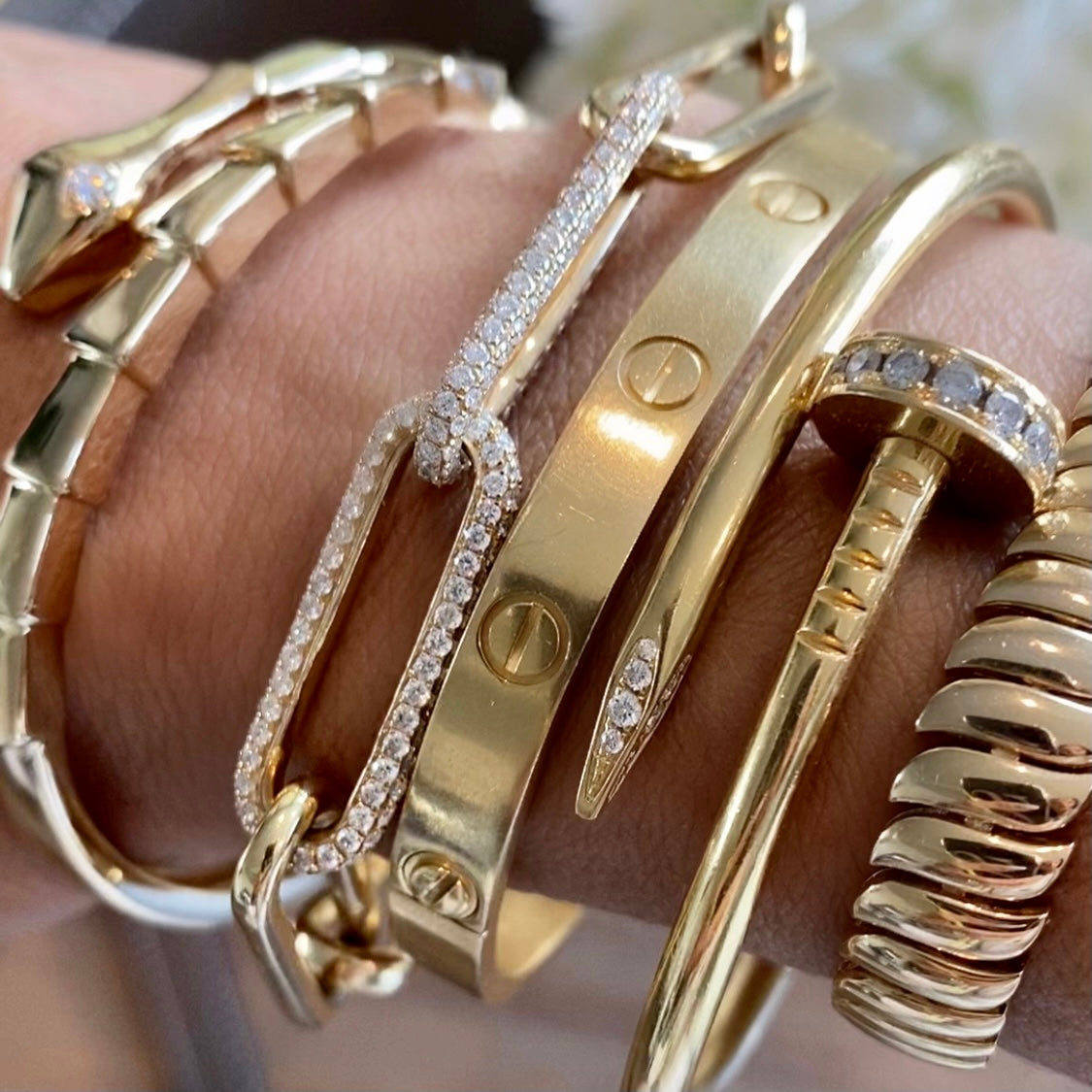 14KT Solid 14KT Gold Diamond Luxe Sobia Link Bracelet