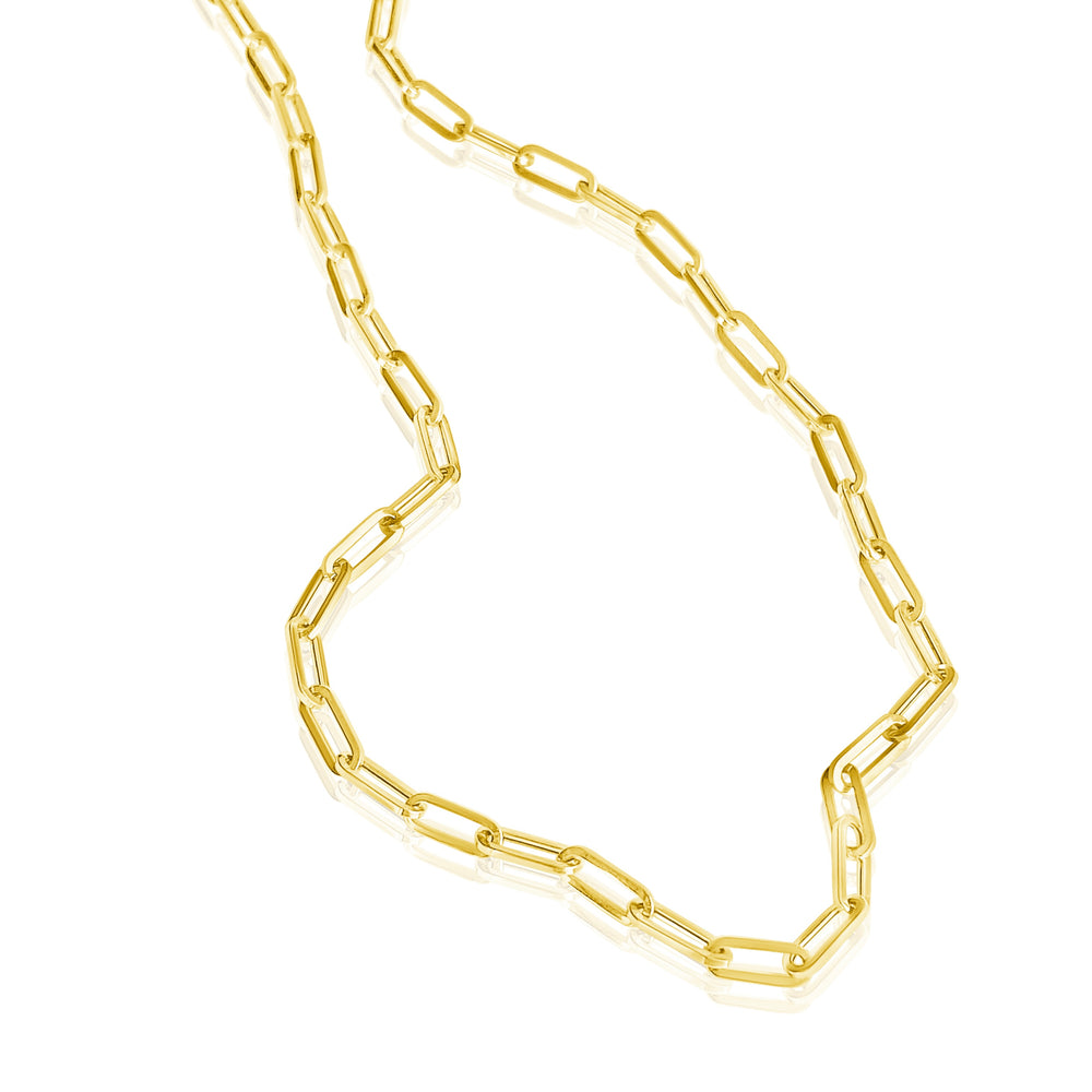 
                
                    Load image into Gallery viewer, 14KT Gold Small Link Paperclip Chain
                
            