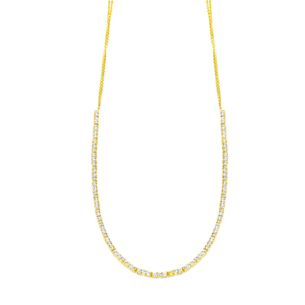 14KT Gold, 2.2ct Coco Diamond Tennis Necklace