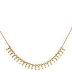 14KT Gold Diamond Alina Baguette Drop Necklace