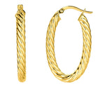 14KT Gold Twist Hoop Earrings
