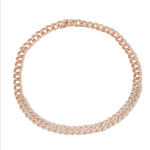 14KT Gold Diamond Luxe Jumbo Cuban Link Necklace