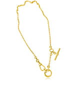 14KT Gold Sasha Toggle Charm Chain Necklace