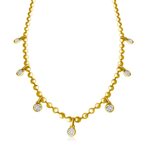 
                
                    Load image into Gallery viewer, 14KT Gold Diamond Sabine Drop Necklace
                
            