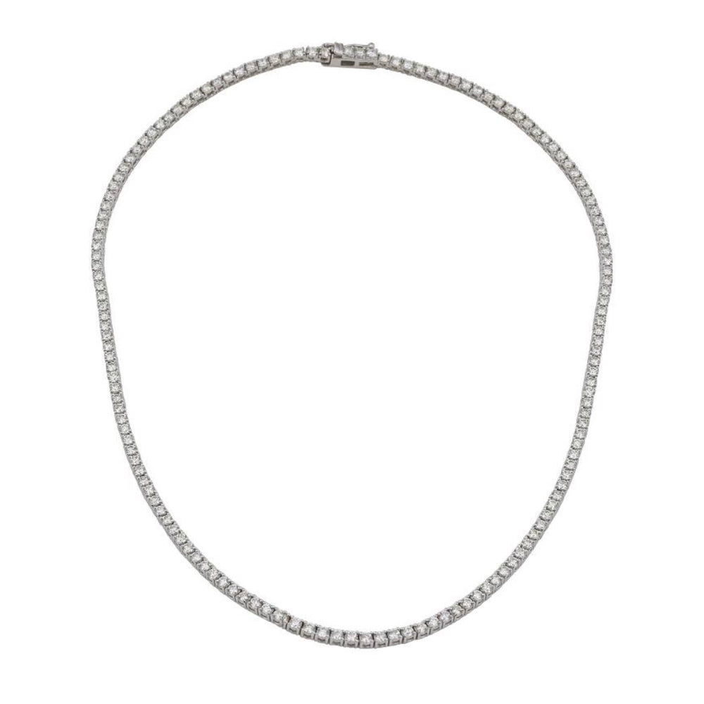 14KT Gold 4ct Diamond Perfect Tennis Necklace