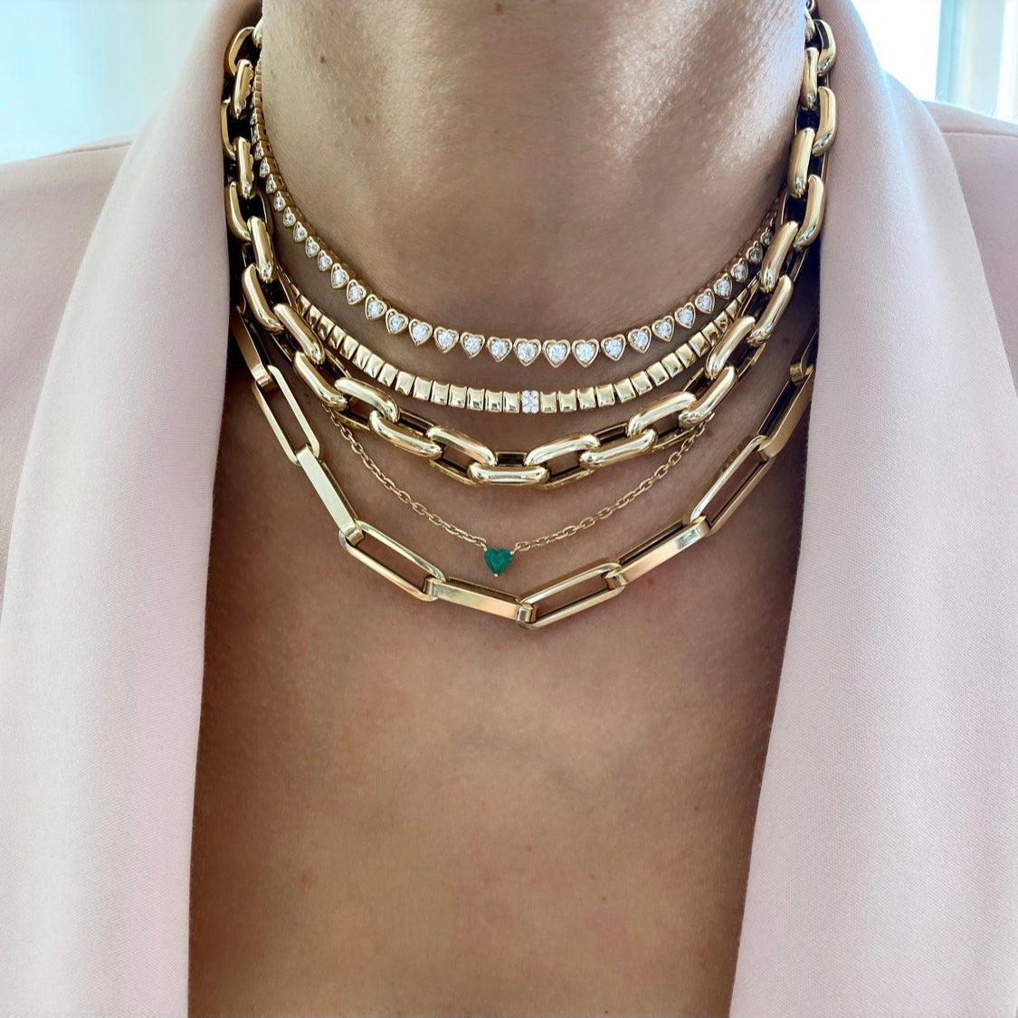 14KT Gold Jumbo Melody Link Chain Necklace