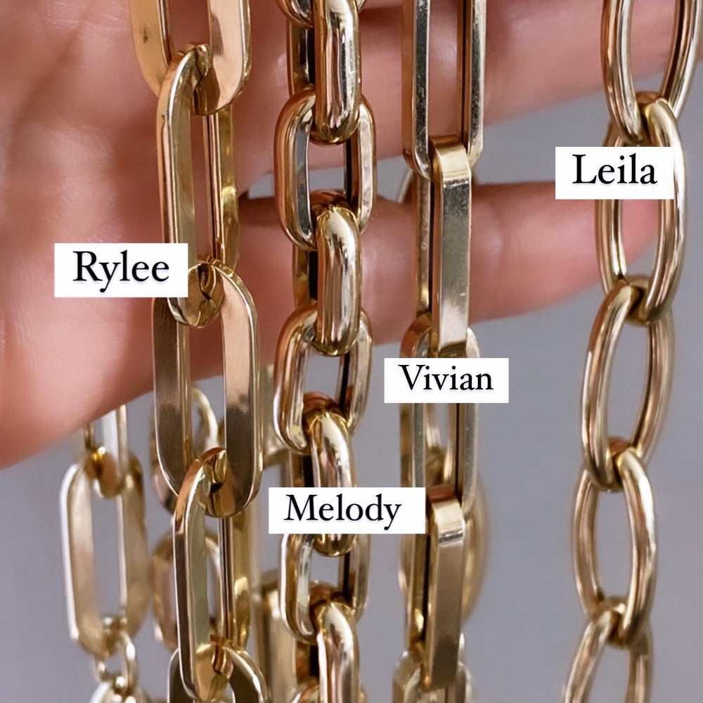 14KT Gold Jumbo Rylee Paperclip Link Chain Necklace