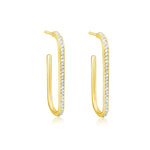 14KT Gold Diamond Renee Hoop Earrings