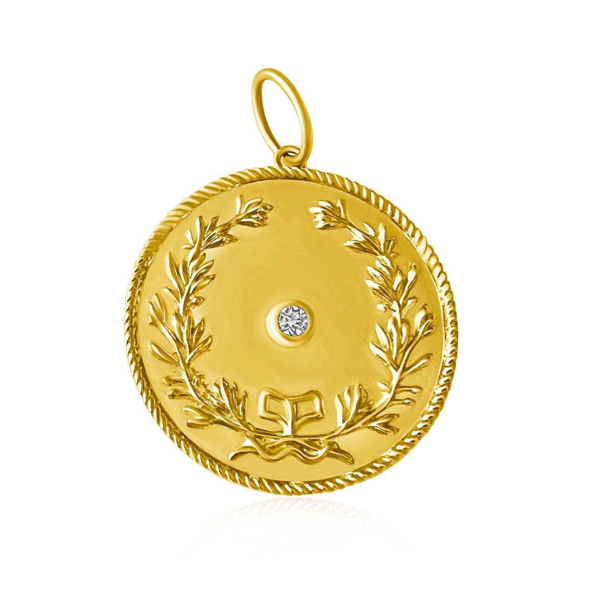 14KT Gold Diamond Mila Charm Pendant