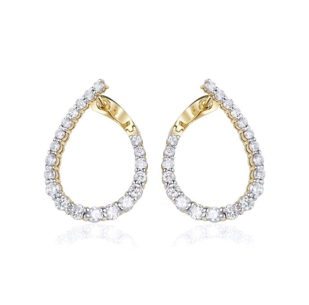 
                
                    Load image into Gallery viewer, 14KT Gold Diamond, LUXE, Leyla Earrings
                
            