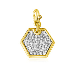 14KT Gold Diamond Odetta Luxe Pendant Charm