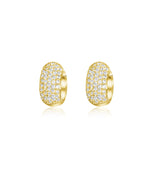 14KT Gold Diamond Gwyneth Huggie Earrings, Best Seller!