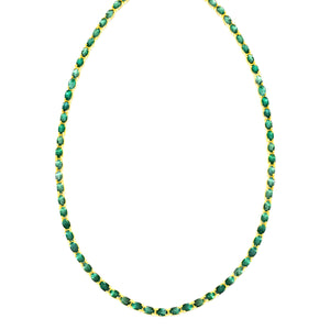 14KT Gold Emerald Giulietta Tennis Necklace