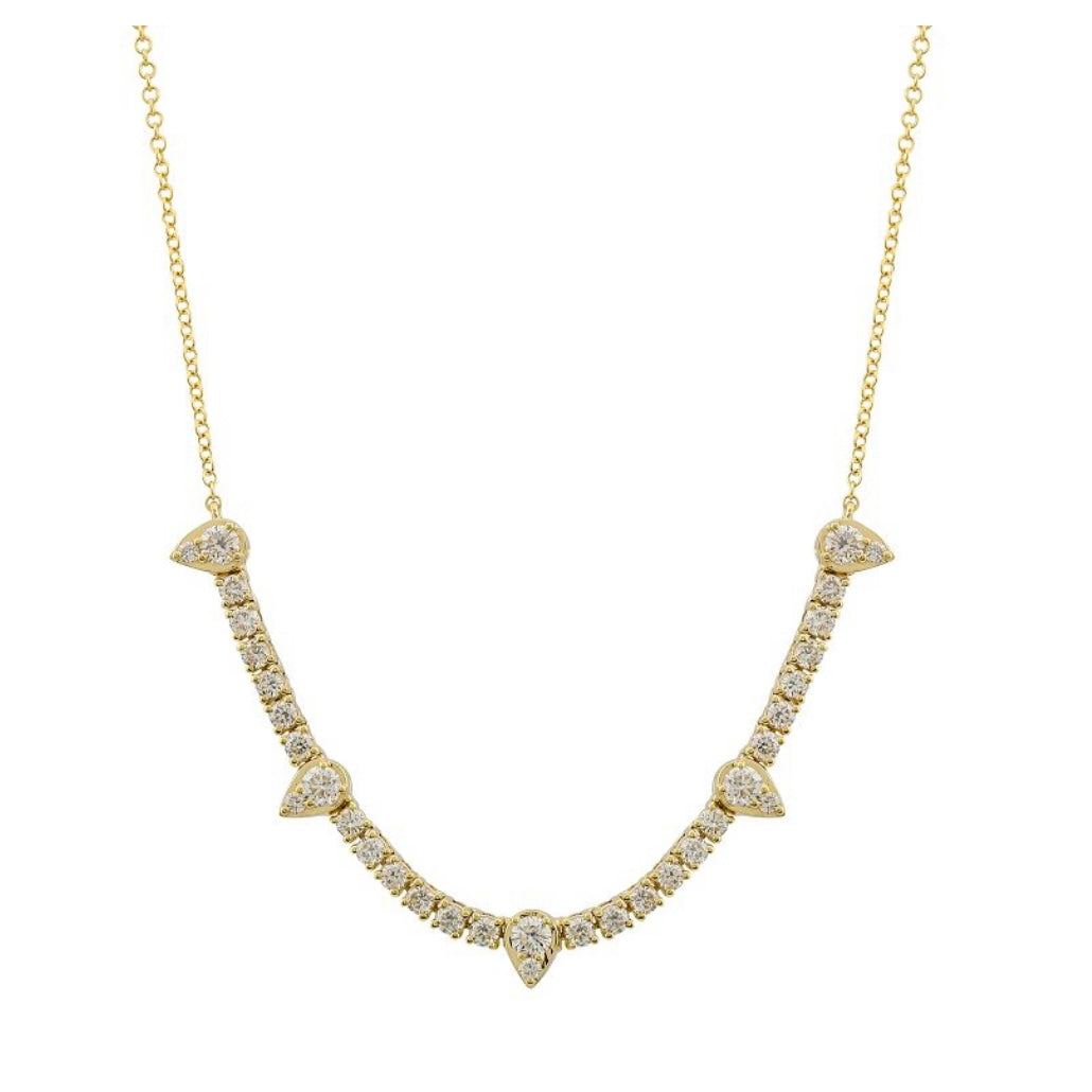 14KT Gold Diamond Rosalee Necklace