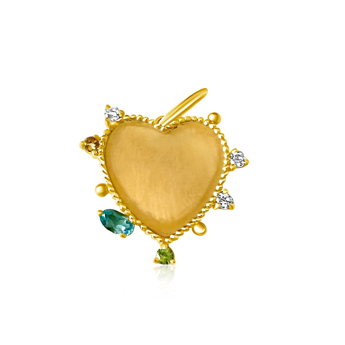 14KT Gold Gemstones Alice Pendant Charm
