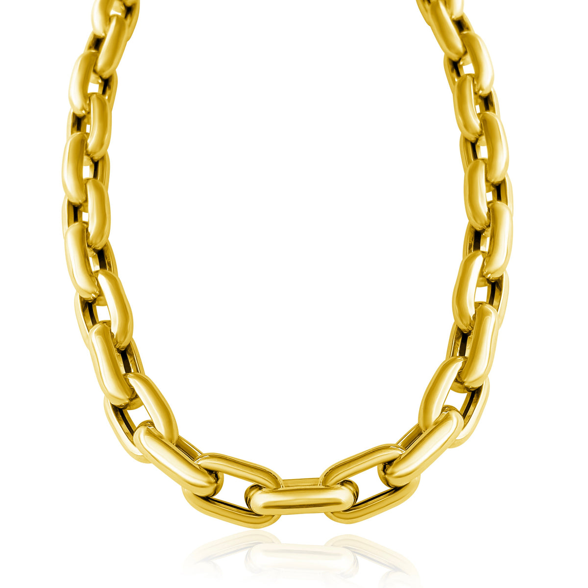 14KT Gold Jumbo Melody Link Chain Necklace