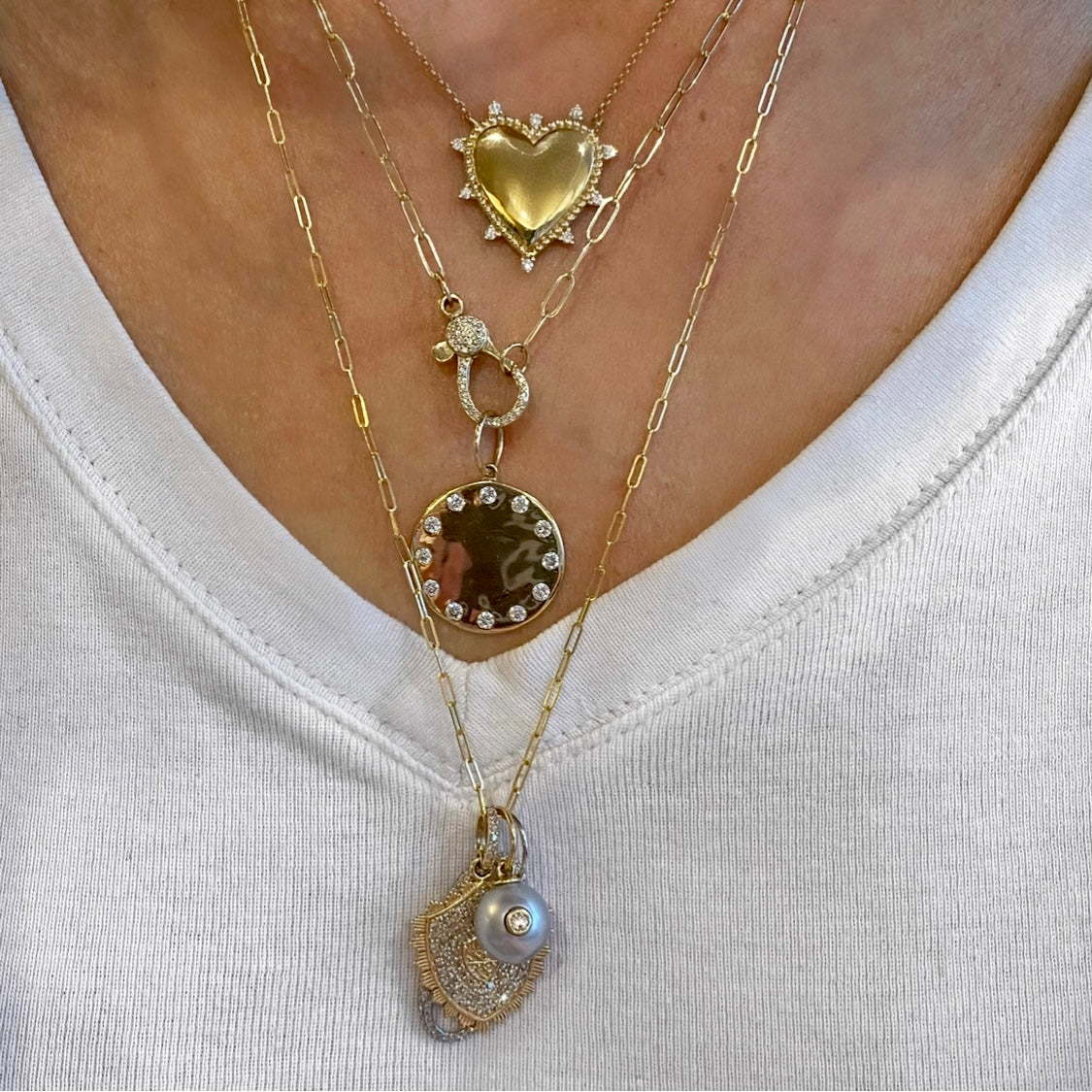 14KT Gold Elisa Slim Paperclip Chain