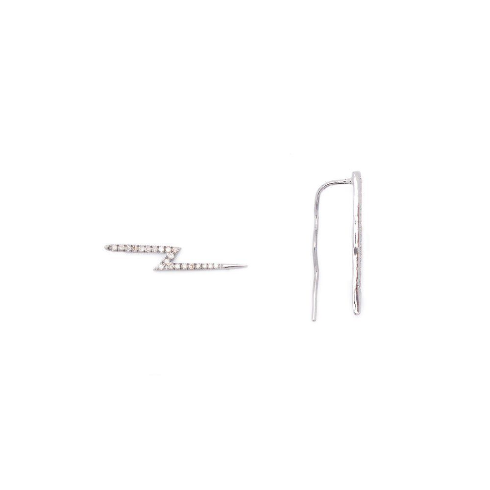 Diamond Lightning Ear Crawler/Earwire Earrings - DilaraSaatci