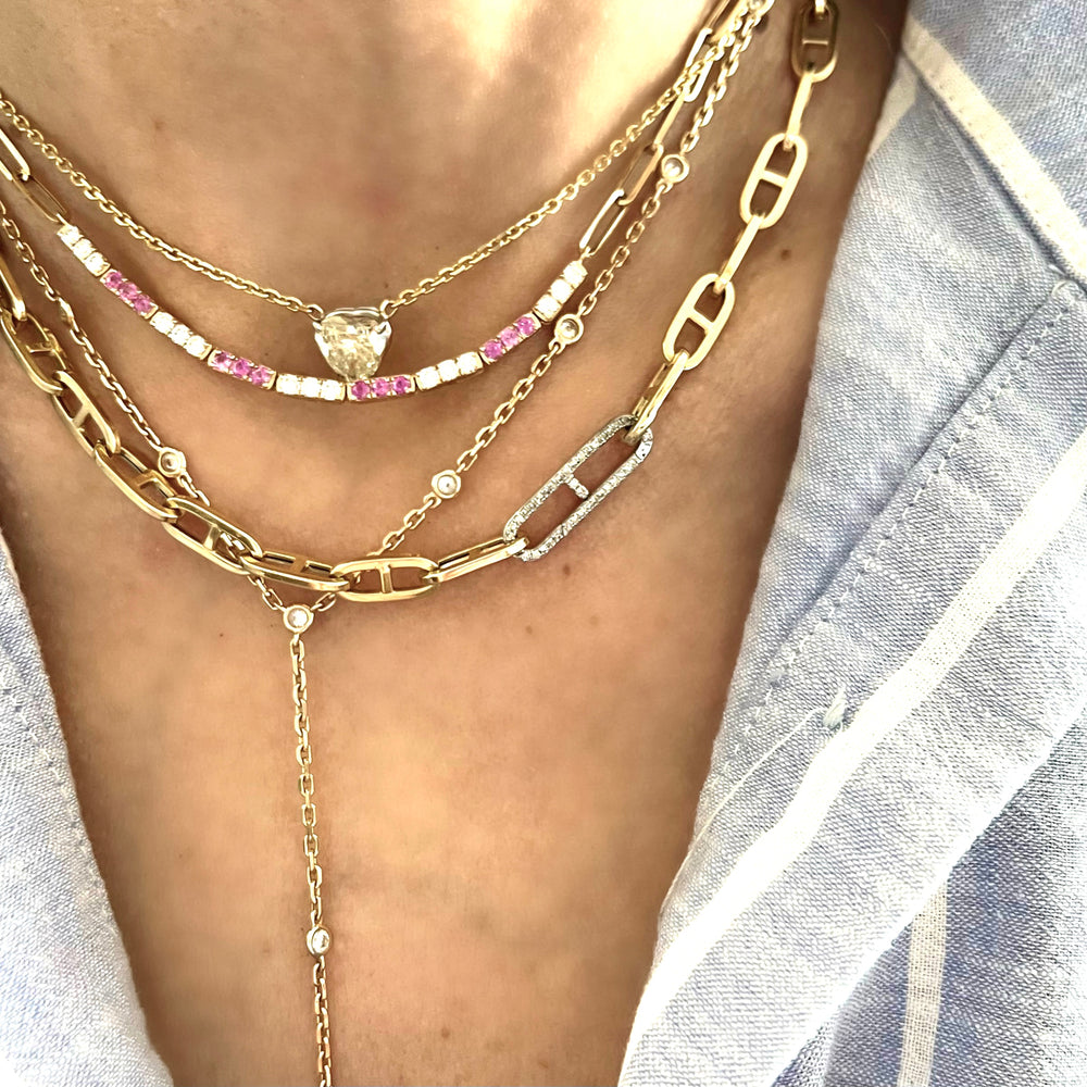 14KT Gold Carolina Link Chain Necklace