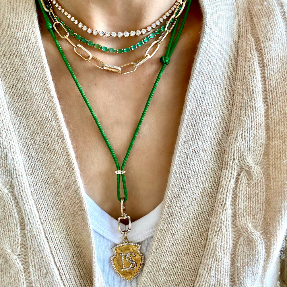 14KT Gold Emerald Giulietta Tennis Necklace