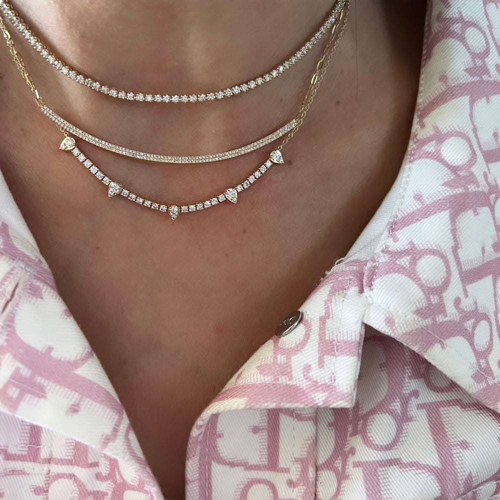 14KT Gold Diamond Rosalee Necklace